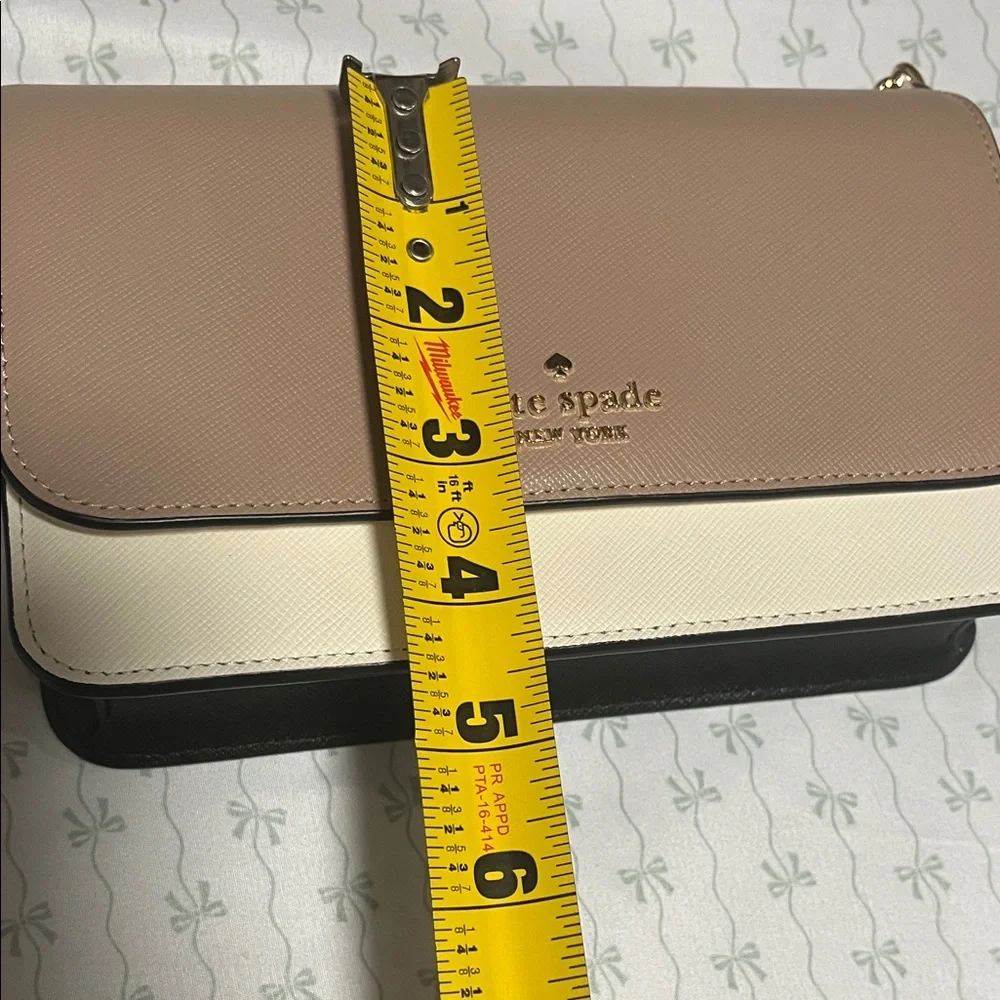 Kate Spade Beige and White Crossbody Bag